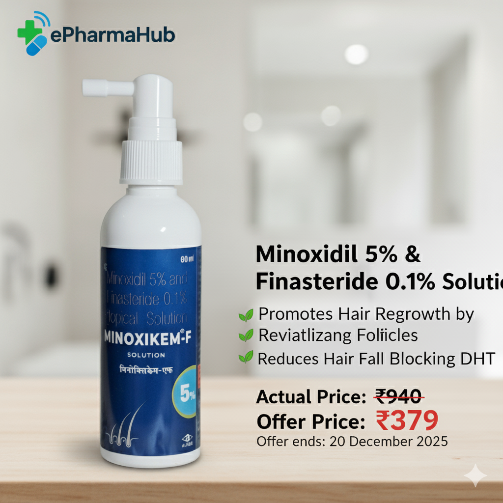 MINOXIKEM-F ,Minoxidil5% and finasteride1% Tropical solution