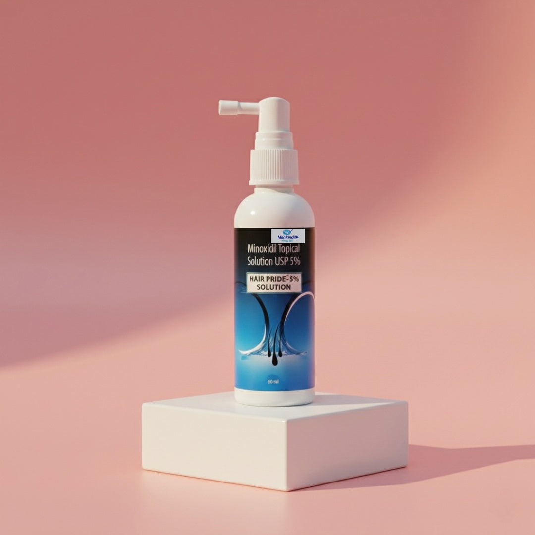 "MINOXIDIL" 5% BY MANKIND . Tropical solution 60ml . Genric name "HAIR PRIDE 5% solution"