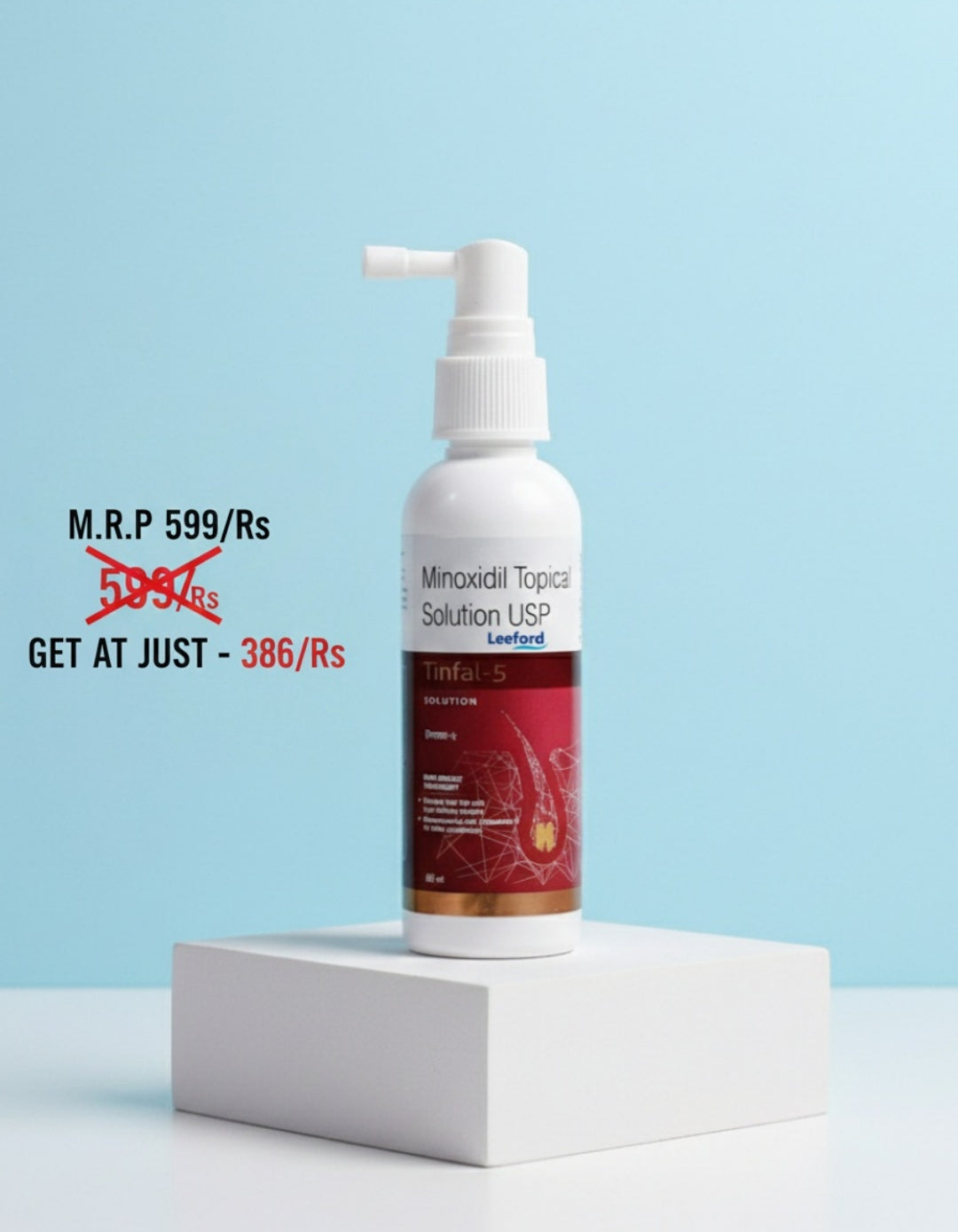MINOXIDIL 5% BY LEEFORD. Minoxidil Topical Solution USP (60ML)