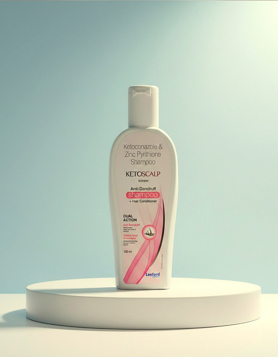 Anti dandruff shampoo by LEEFORD with "Ketoconazole & zinc pyrithione" with hair conditioner 110ml